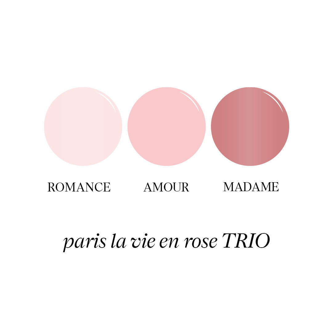 TRIO DE ESMALTES PARIS LA VIE EN ROSE