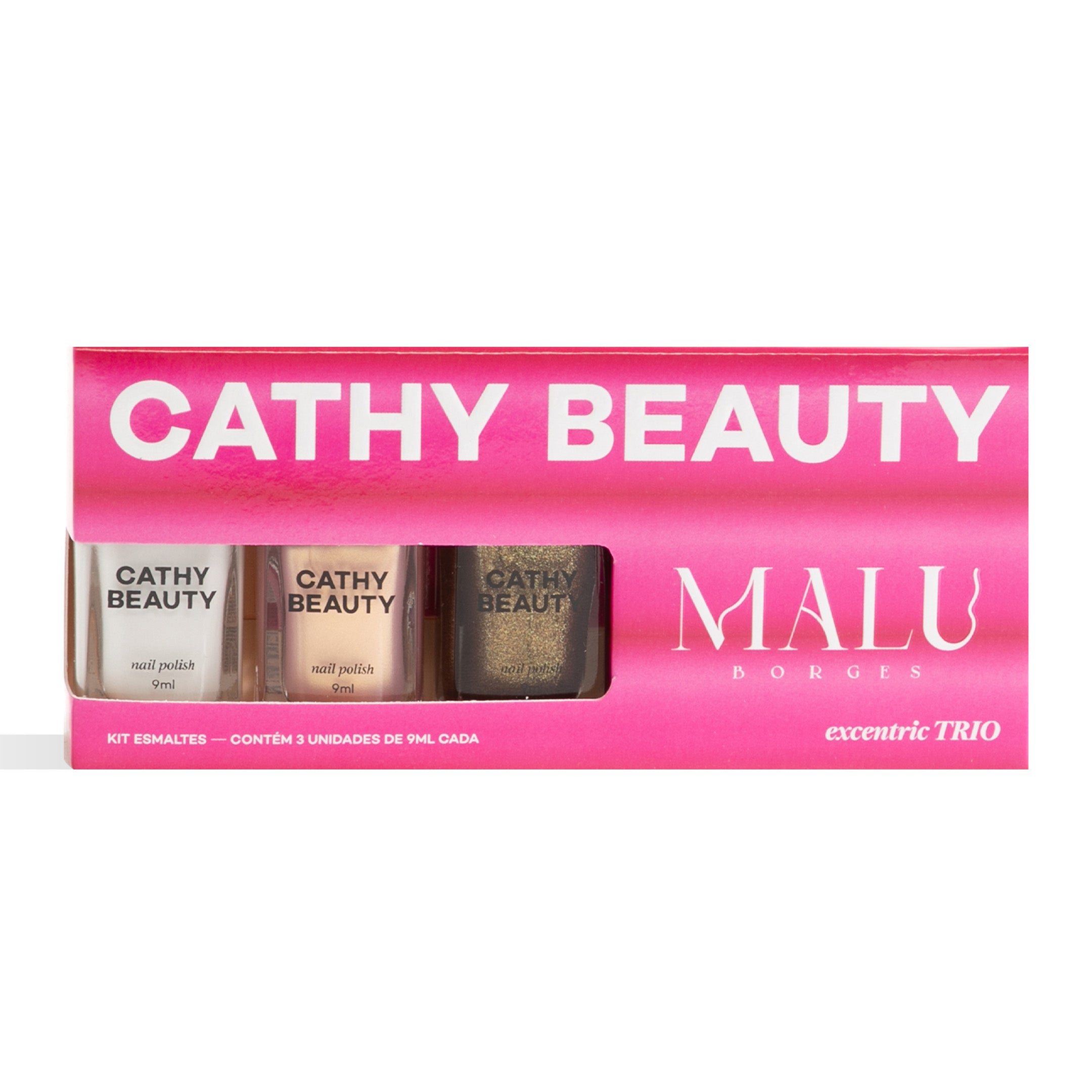 TRIO DE ESMALTES EXCENTRIC MALU BORGES – Cathy Beauty