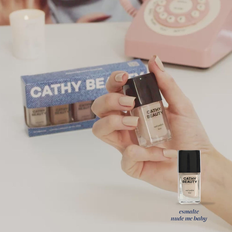 trio de esmaltes teddy bear